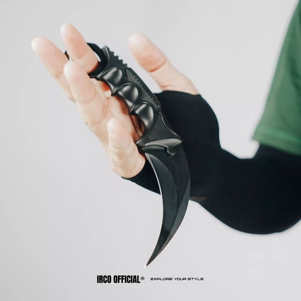 IRCO Pisau Carambit Minang Tactical Stainless Steel - Kerambit Knives Baja Asli - Knife Self Defense