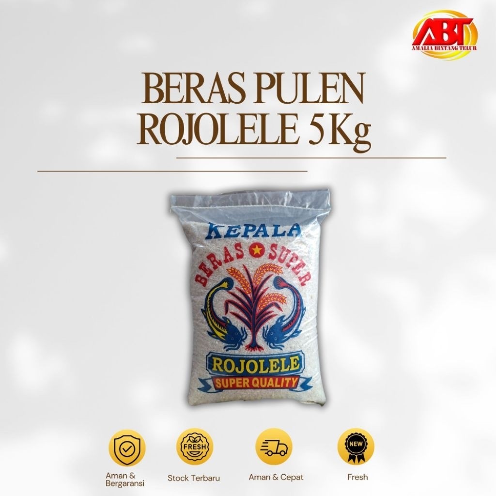 

New ABT - Beras Super Rojolele 5kg Enak,Bersih dan Putih (FRESH-AMAN-BERGARANSI)Premium