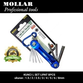 mollar kunci L set lipat 8pcs CRV ( asli original )