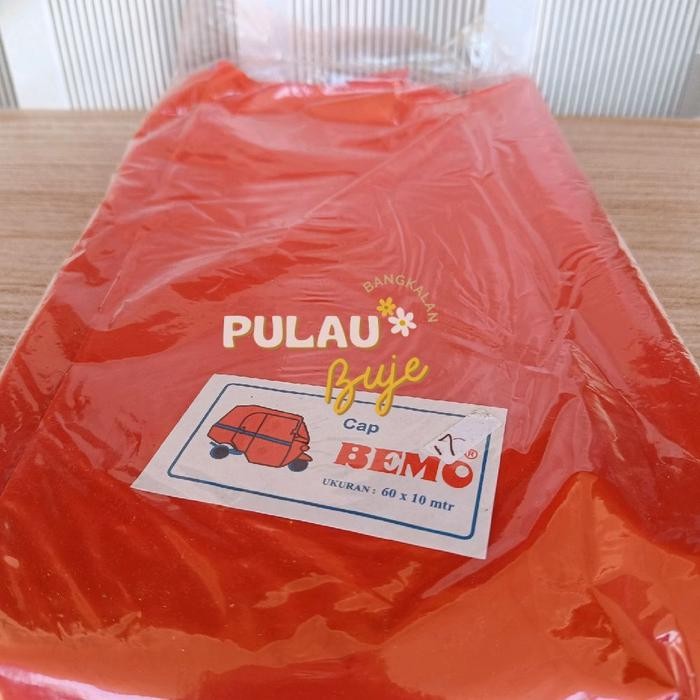 Plastik Sawangan Layangan – Cap BEMO Ukuran 60 x 10 Meter – Warna Merah – Cocok untuk Layangan Ram-r