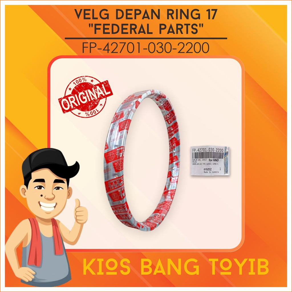 Velg Depan 140 Ring 17 FEDERAL Honda Grand Karisma Legenda Supra Fit X125 Kirana Impressa (ORI)