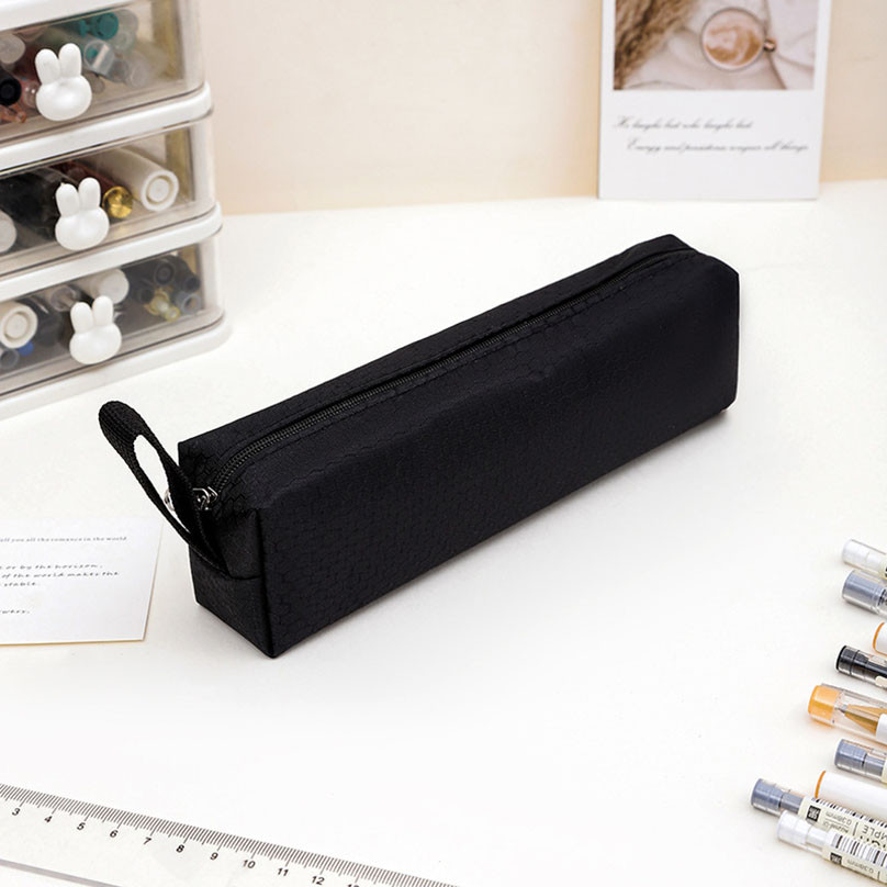 

Black Pencil Case School Supplies Pencil Cases Solid Color Trousse Simple Back To School Estuche Escolar Stationery Pencil Pouch