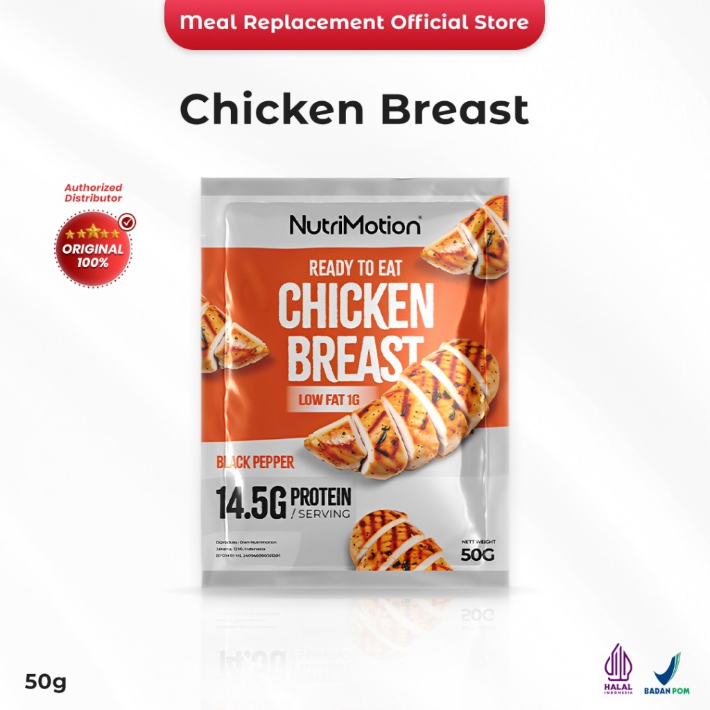 

NutriMotion Dada Ayam Tinggi Protein Ready to Eat | Paket Sebulan 30pcs | Rendah Lemak & Kalori Dengan Rasa Blackpepper - Meal Replacement
