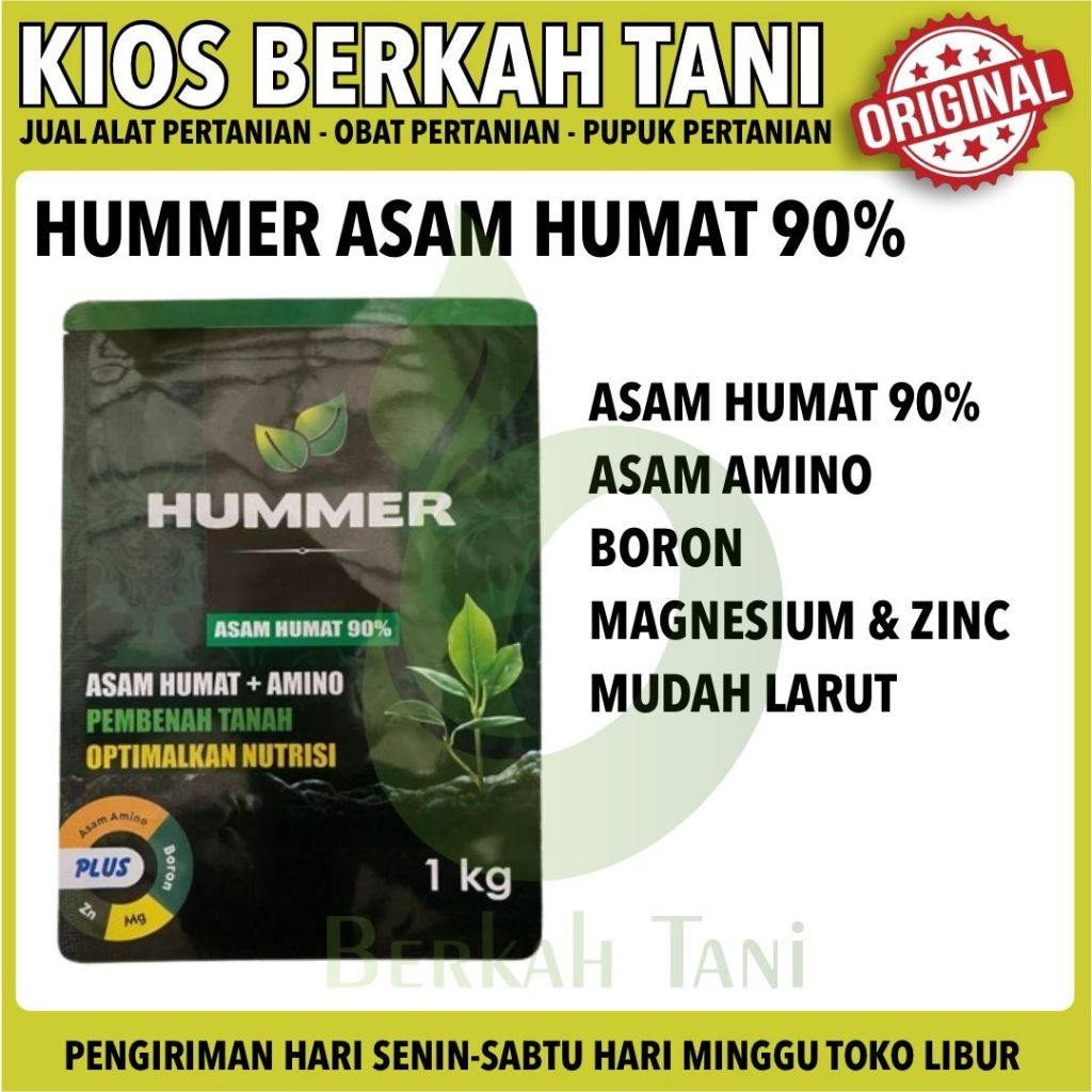 

Hummer Asam Humat Plus Asam Amino Pembenah Tanah Mengoptimalkan Penyerapan Nutrisi Menambah Kesuburan Tanaman Panen Melimpah Kemasan 1 kg