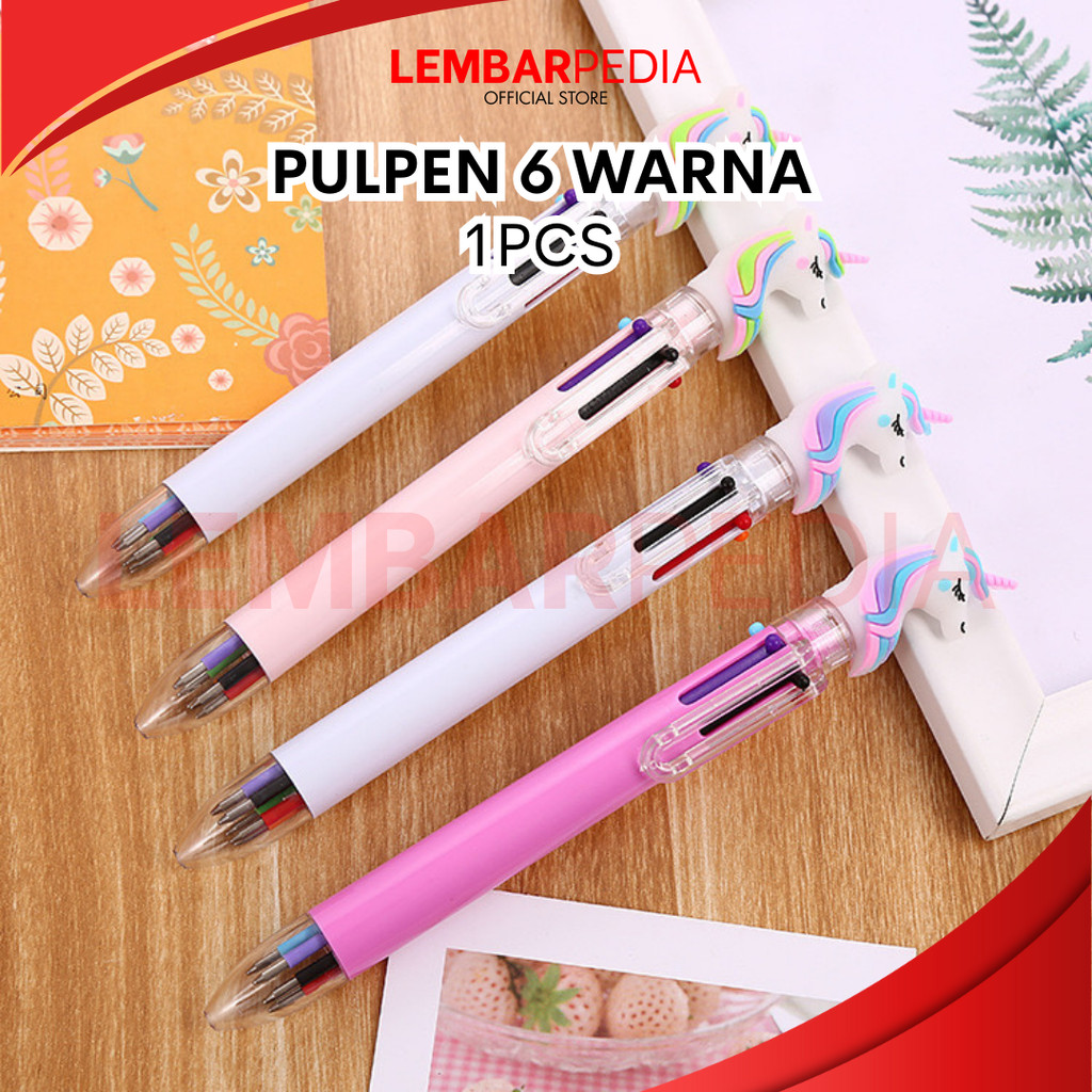 

PULPEN MULTICOLOR 6 WARNA KARAKTER UNICORN