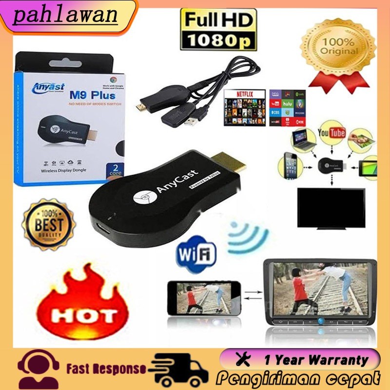 Dongle HDMI Anycast M9 Plus Wifi ​Display Receiver/anycast dongle hdmi original  Untuk  2.4G1080P An
