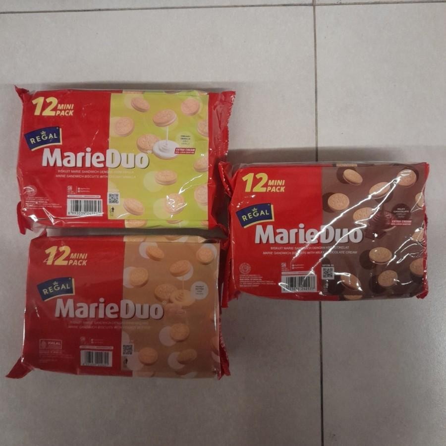 

Regal Marie Duo Minipack Biscuit Rasa Coklat / Vanila / Kacang ( 12 pack )