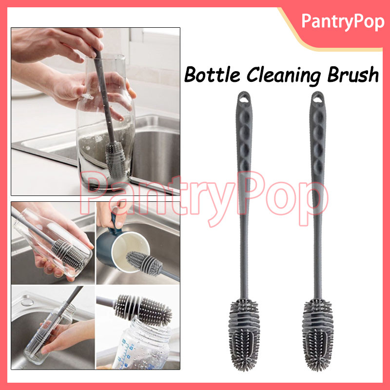 Sikat Botol Silikon Gagang Panjang / Sikat Botol Minum Pembersih / Botol Minum Silikon Sikat Botol S