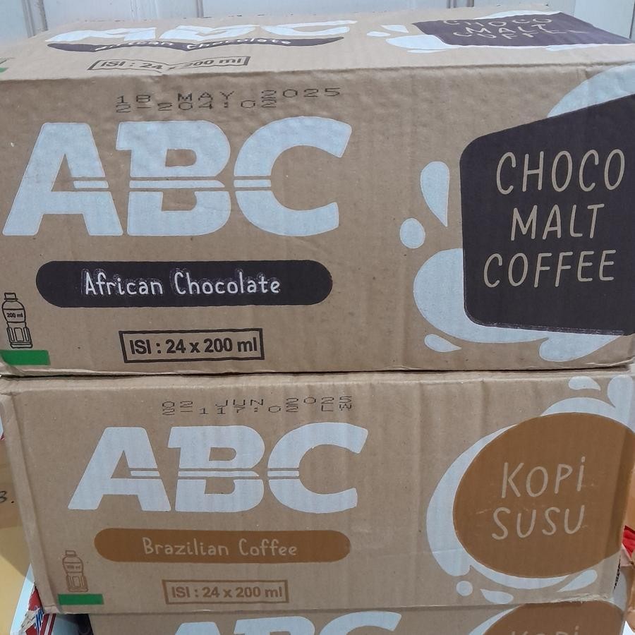 Kopi ABC Exo Susu Botol ( 1 dus 24 pcs ) MILK COFFEE KOPI SUSU / CHOCO MALT COFFEE 200ml