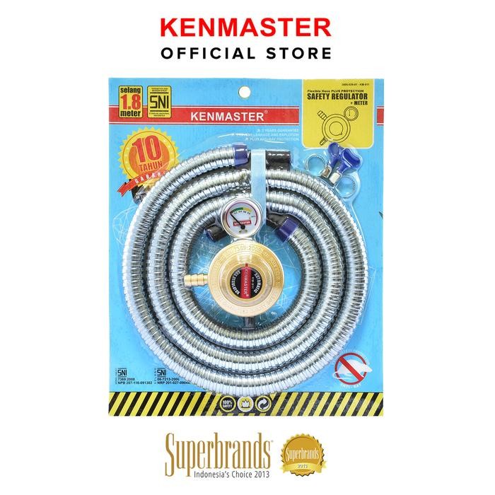 Hot Produk KENMASTER Paket Regulator Meter + Selang Gas Protec - PAKE022 - PAKET REGULATOR  Terbaik 