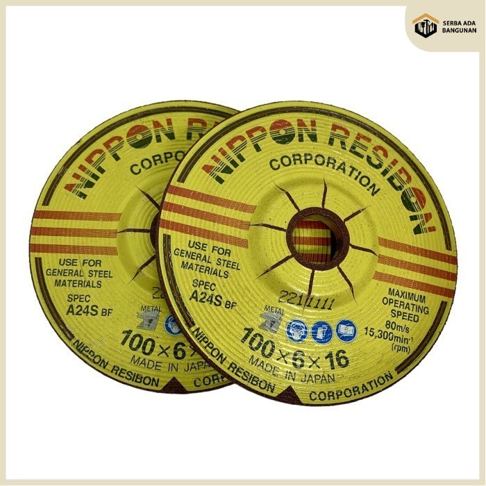 SAB NIPPON RESIBON 4INCH BATU GERINDA 4X6 BATU SELEP POLES GRINDING WHEEL ASLI TEBAL