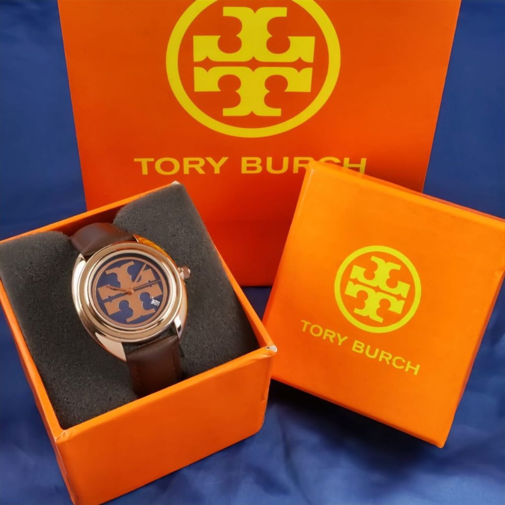 New Arrival - Jam Tangan Fashion Wanita Tory Burch Tanggal Aktif Model Strap Kulit - Premium Super- 