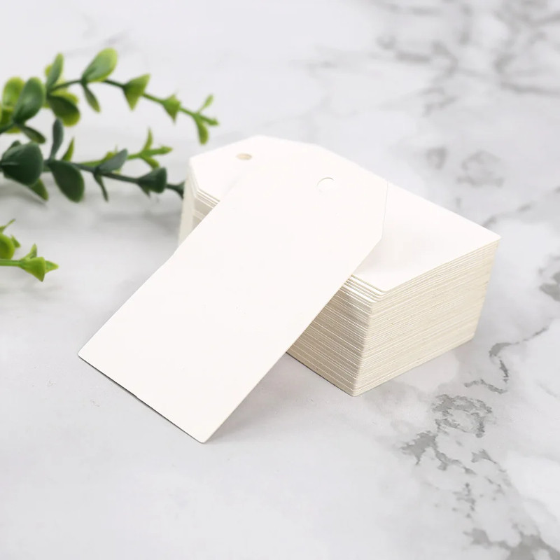 

Blank Kraft Paper Tags Garment Clothing Tag Cake Bread Small Product Label Baking Packaging Supplies White Cards