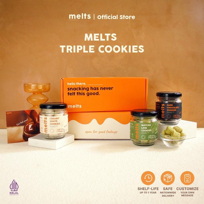 

Melts Starter Pack | Hadiah Bingkisan Kado Gift Set Box - 3 Cookies Jar, Without Card
