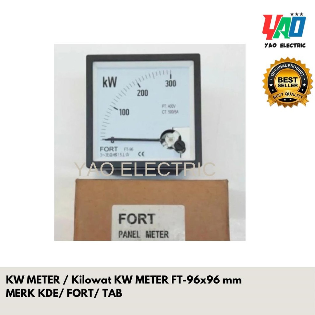 KW METER / Kilowat KW METER FT-96x96 mm MERK KDE/ FORT/ TAB