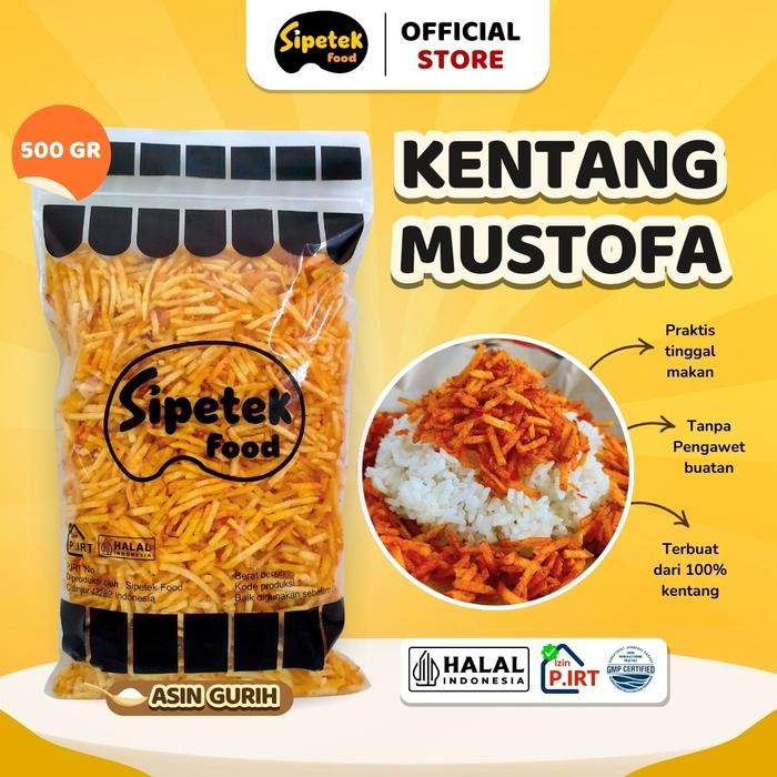 

Kentang Mustofa Pedas Manis Balado Lauk Anak Kos Termurah Sipetek Food (500gr) - 500GR Asin Gurih