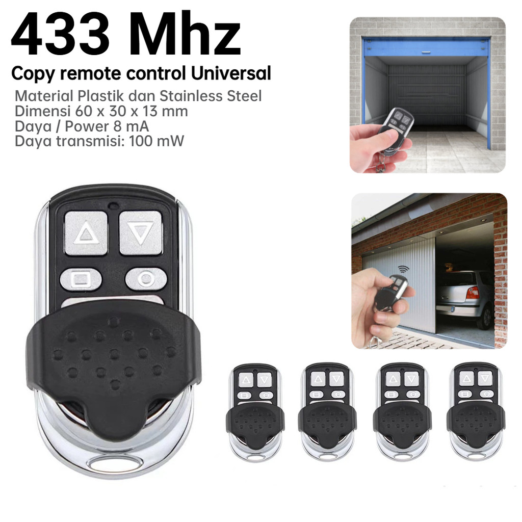 Remot Mobil 433 Mhz Universal Duplikat Remot Kontrol Wireless Mobil Pintu DLL  - OR