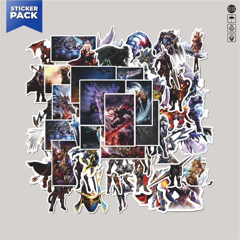 

[100PCS]Stiker Pack Stiker Game Mu Online Char Mix 2 Aesthetic Vinyl Anti Air Dekorasi Sticker Laptop Buku Journal Koper Helm Casing HP Gitar Helm Skateboard