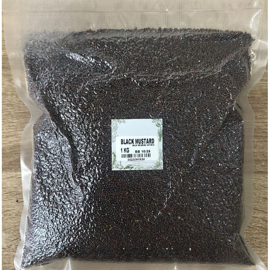 

Biji Sesawi Hitam 1 kg / Black Mustard Seed 1 kg / Biji Mustard
