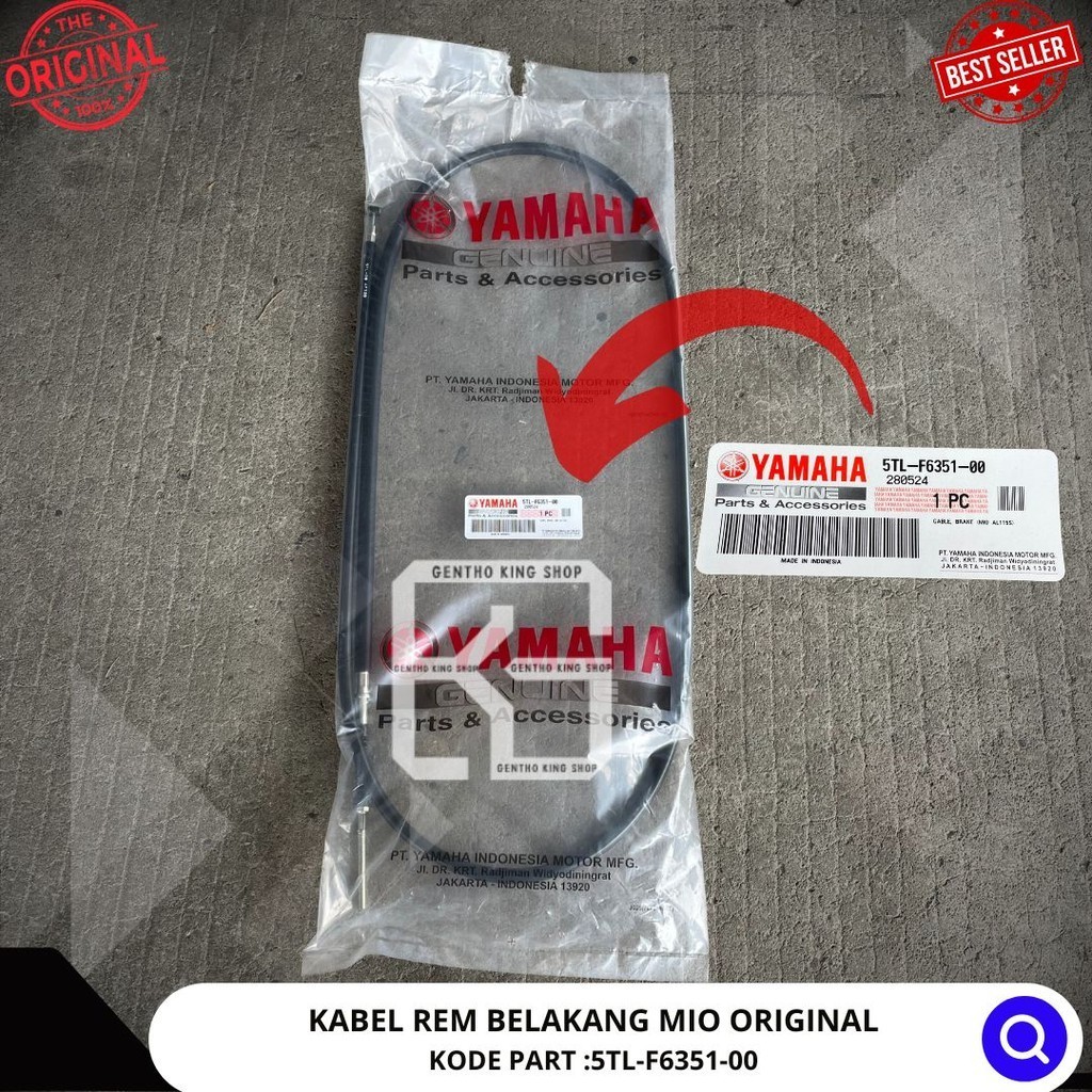 TALI KABEL REM BELAKANG MIO SPORTY ATAU SMILE ORIGINAL ORI YAMAHA 5TL-F6351-00
