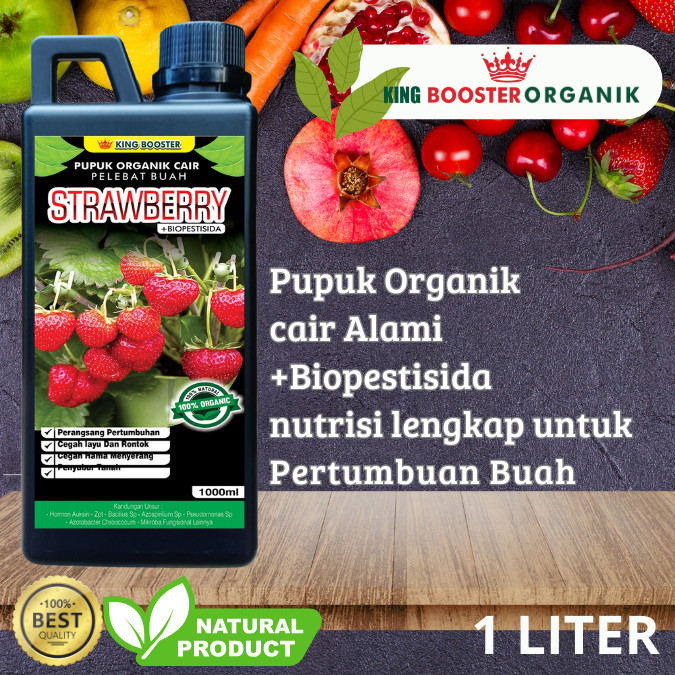 Pupuk Stroberi pupuk cair Strawberry Agar Berbuah Lebat dan Manis / Agar Cepat Berbuah / Pupuk Buah 