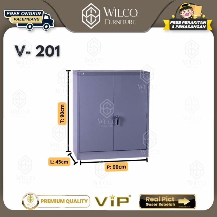 Rak Arsip Kantor VIP V-201 / Lemari Arsip Besi Pendek / Rak Arsip Plat Besi