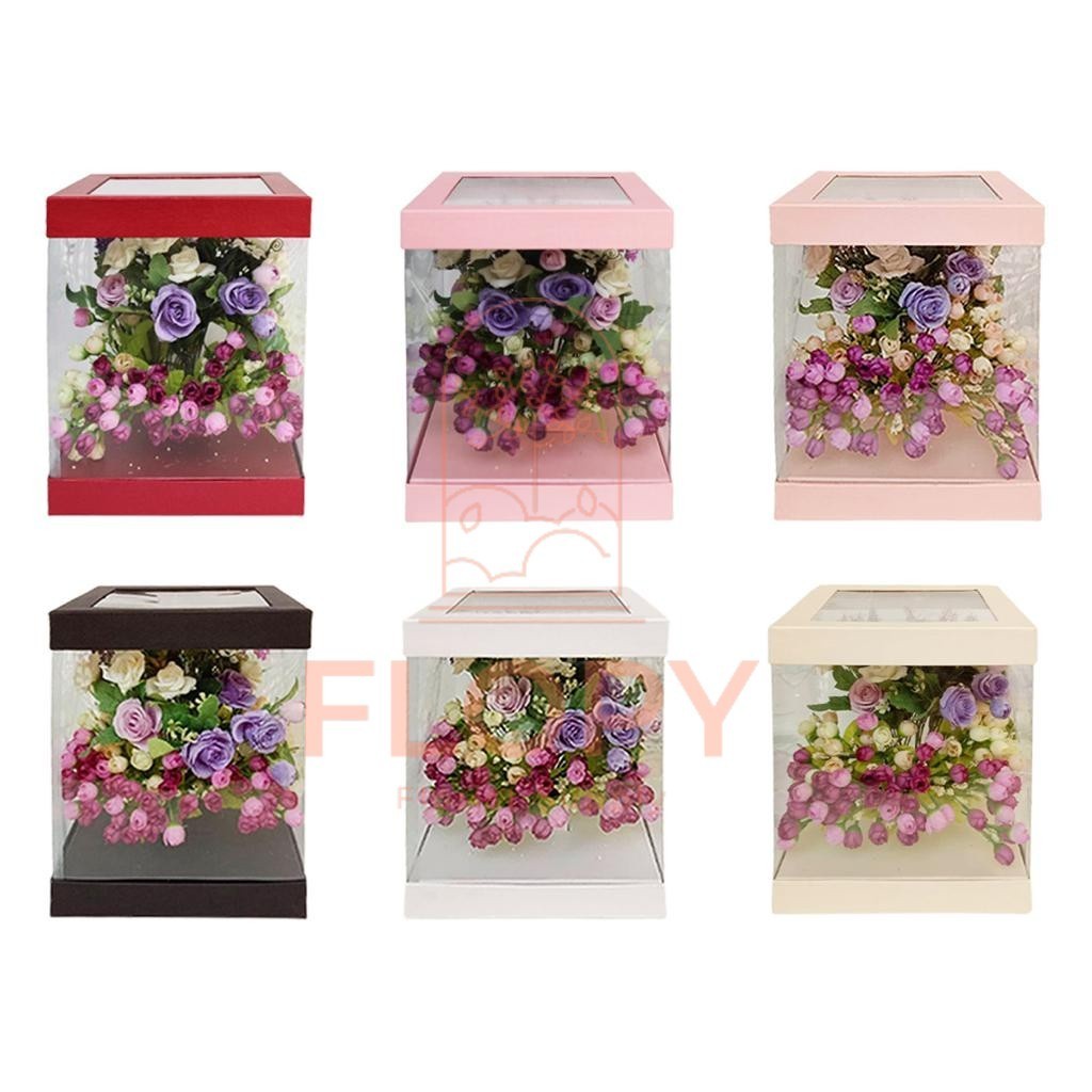 

Bloom Box Kotak Mika Besar Hantaran Mahar Sangjit / Kotak Mika Kado Souvenir