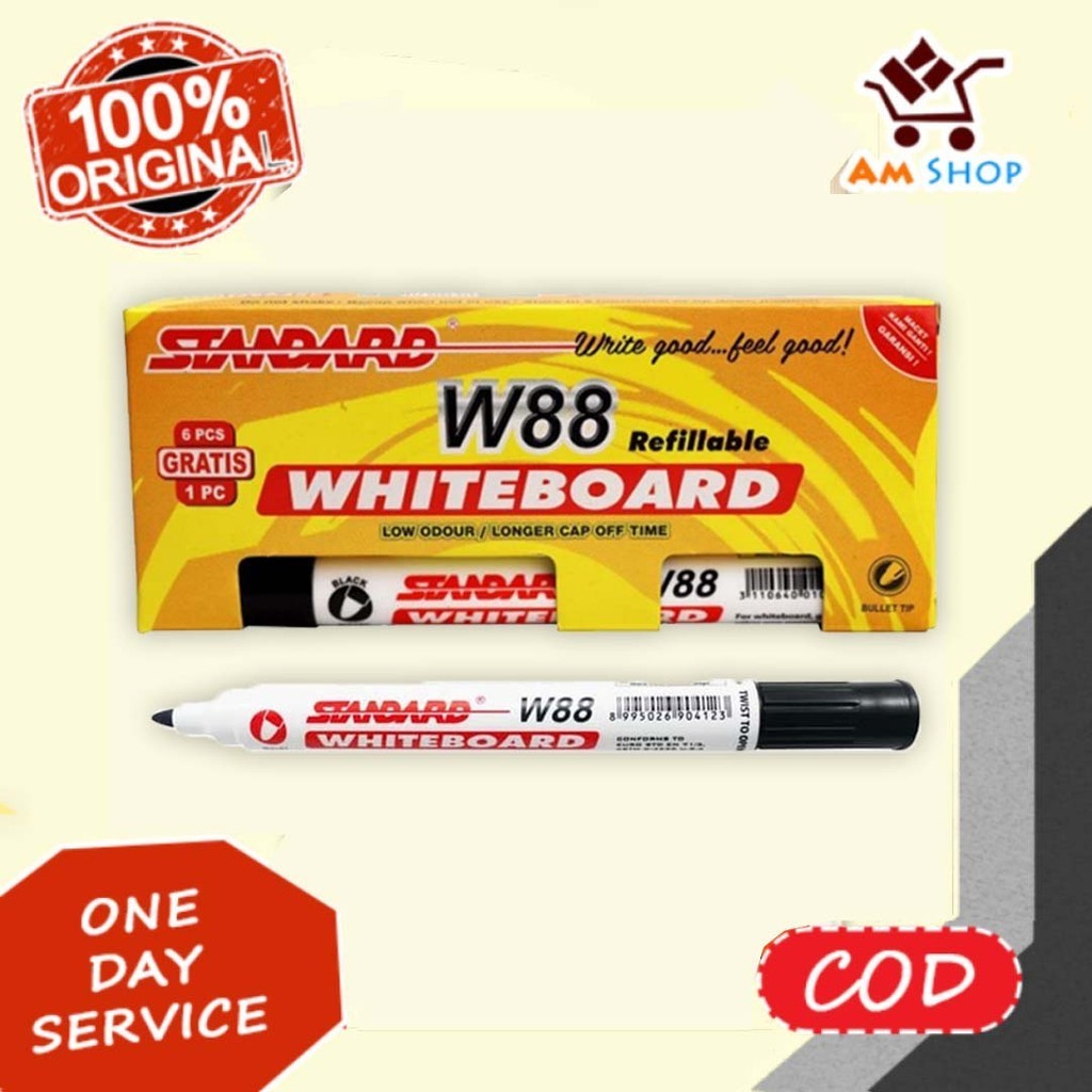 

Standard W88 - Whiteboard Marker / Spidol yang bisa dihapus