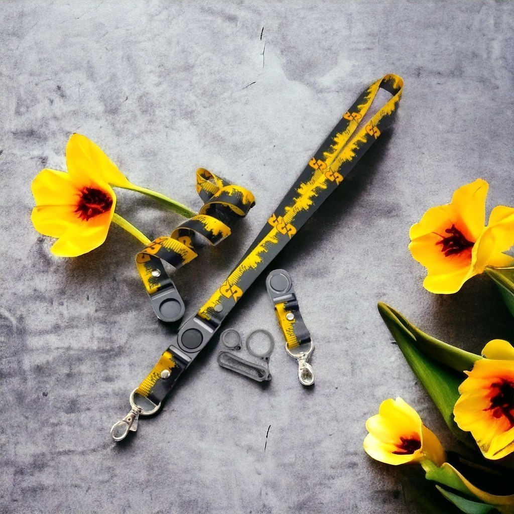 

Lanyard Gantungan Bonus 3 Karet Motif RRQ YELLOW Full Print Bolak Balik