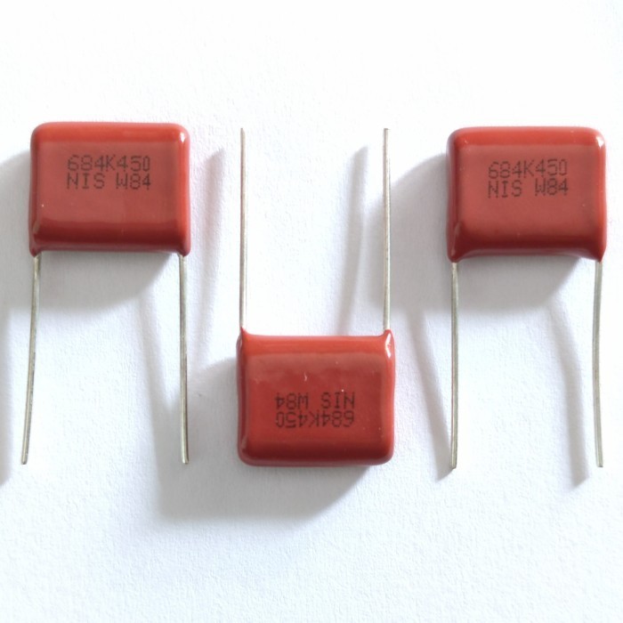 kapasitor milar 680nf 450v / capacitor mylar 684 450volt / 684 450v