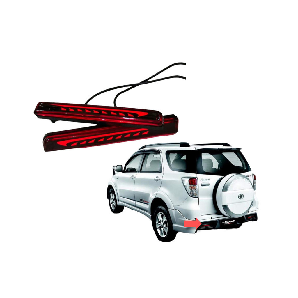 Lampu reflektor bumper led mobil rush terios 2012-2017