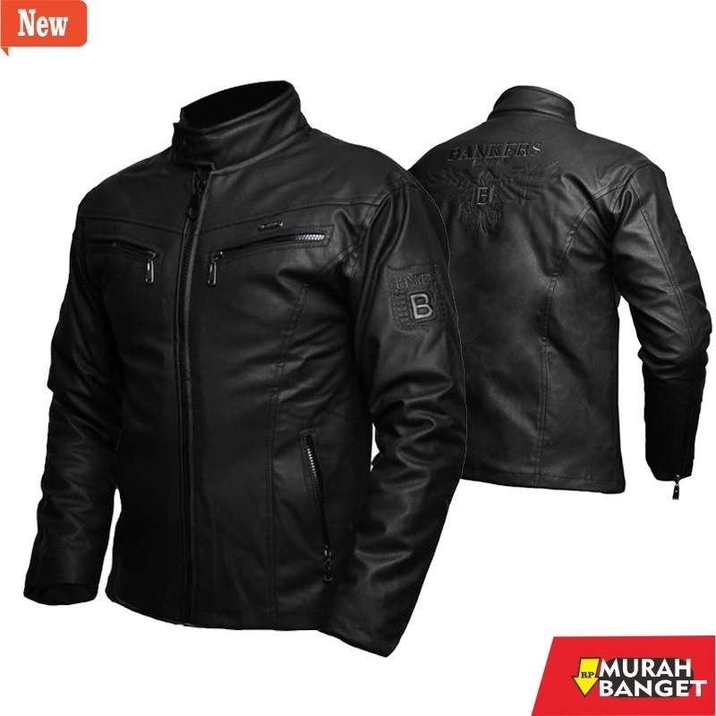 jaket kulit pria garut Jaket Semi Kulit Pria Original 100% Keren Bordir Premium Trendy Exclusive Ful