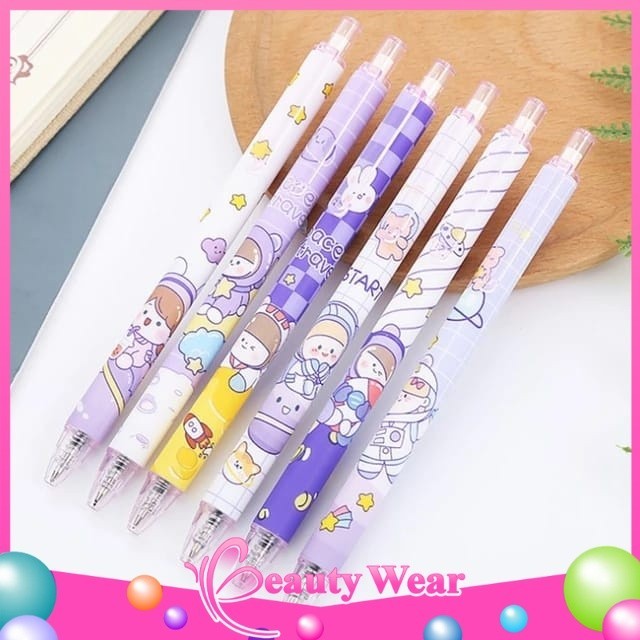 

Pulpen Gel Motif Cartoon Pulpen Pelajar Dan Kantor Pena Lucu Purple Series Kawaii Gel Ink Pen