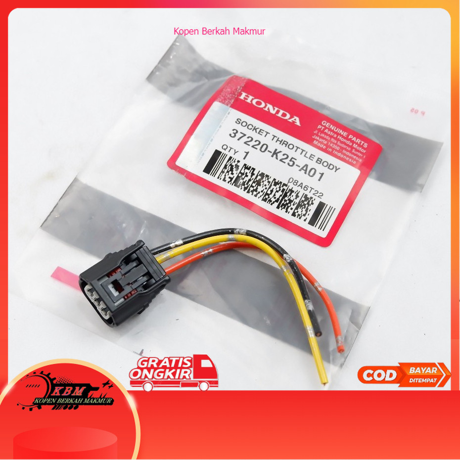 Kabel Socket Throttle Body TPS K25 Beat FI,  Vario 125 / 150 FI , Scoopy FI & Revo Kopen Motor Part