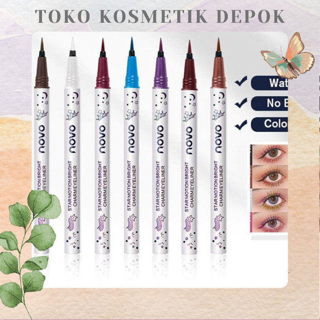 NOVO eyeliner cair waterproof eyeliner bentuk spidol | Novo eyeliner warna putih