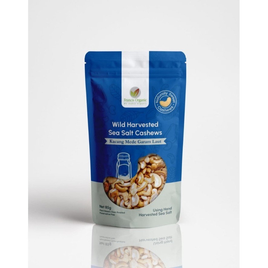 

Francis Organic Wild Harvested Sea Salt Cashews Kacang Mede Garam Laut