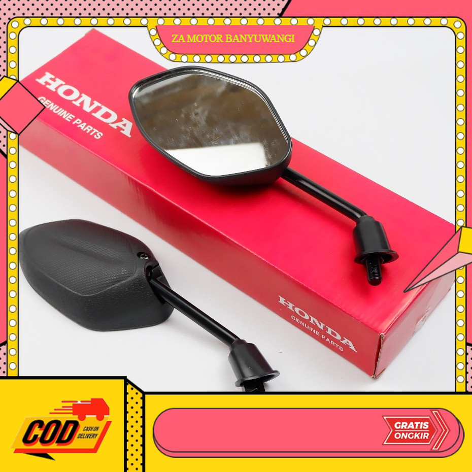 Kaca Spion Motor Beat Karbu Ori / Kaca Spion 1 Set Kanan Kiri Honda Beat Karbu - 88110-KVY-960 za