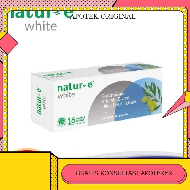 NATUR E WHITE ISI 32 KAPSUL/VITAMIN KULIT/MENCERAHKAN KULIT /MENUTRISI KULIT/COCOK UNTUK KULIT KERIN