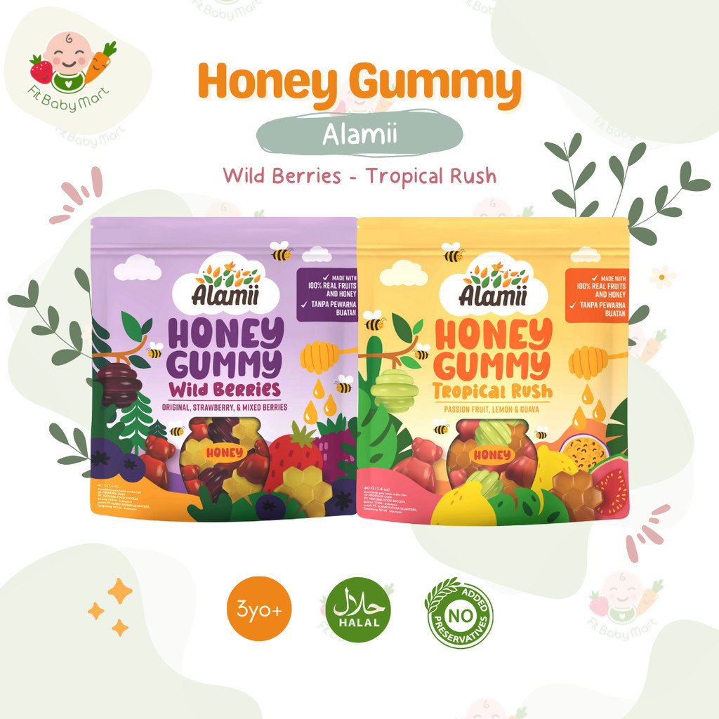 

ALAMII- Honey Gummy Permen Madu Snack Cemilan Anak | Less Sugar BPOM