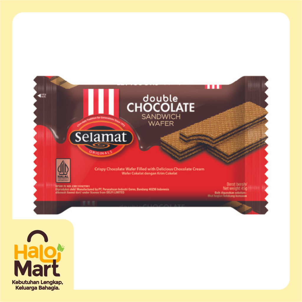 

SELAMAT WAFER DOUBEL CHOCOLATE 45 G