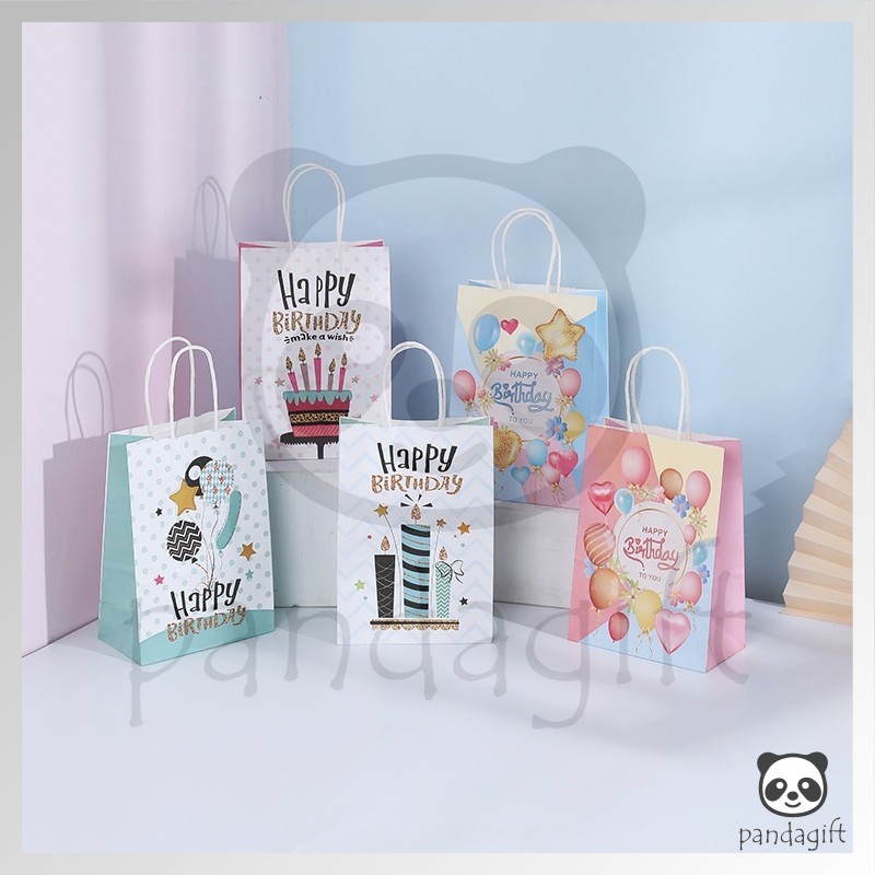 

Paper Bag Gift Cute / Paperbag HadiahTulisan Happy Birthday HBD (15 x 8 x 21Cm) - GG0408