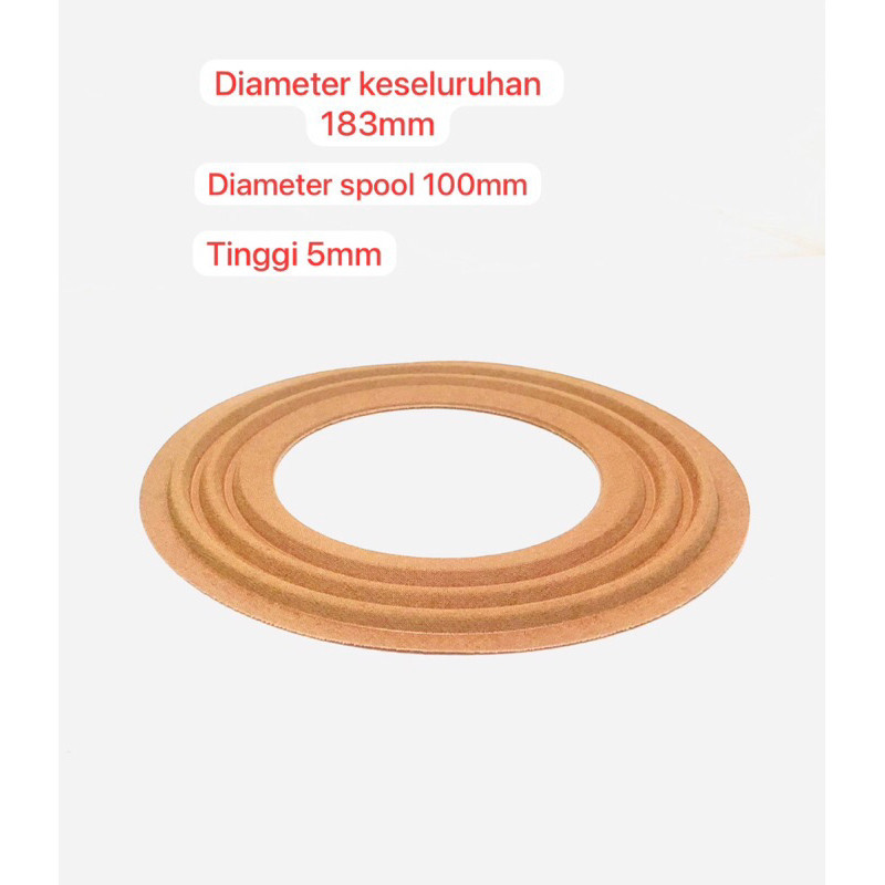 Dumper Demper Membran JBL Speaker 18inch Lubang Spool 100mm Diameter 183mm