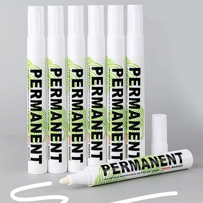

WHITE MARKER Spidol Ban Permanen Oil Based Marker Waterproof 2mm - SNE-828