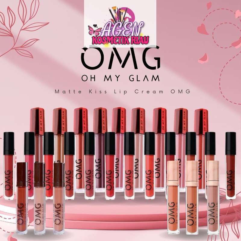 [New Shade sd 27] OMG Oh My Glam Matte Kiss Lip Cream │Lipstik Lipstick Lipcream OMG | Love Edition 