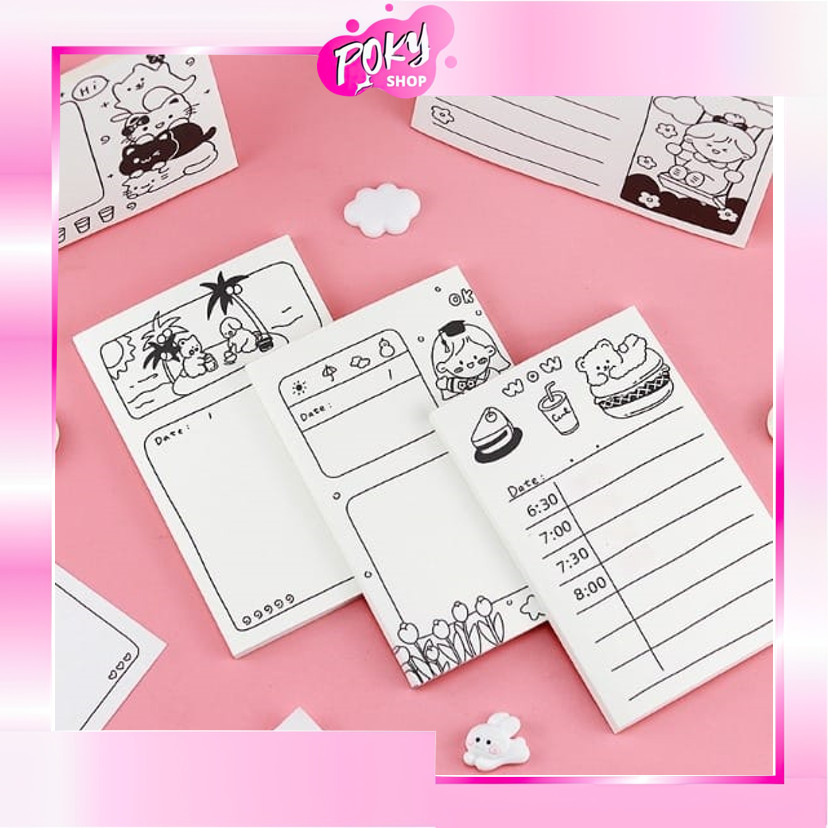 

POKY - S6272 Memo Tempel Kartun / Sticky Notes Motif Kartun Lucu / Memo Reminder Tempel