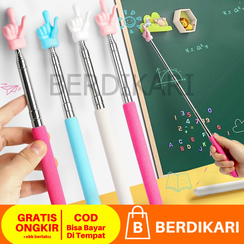 

BD Tongkat Jari Penunjuk Baca Buku Anak Sekolah Tunjuk Papan Tulis Panjang 68 cm Alat bantu Mengajar / Teleskopik Pointer Untuk Mengajar