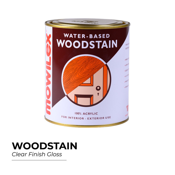 promo ✨ -Mowilex Woodstain Clear Finish Cat Pelapis Kayu Premium 1 L - Gloss