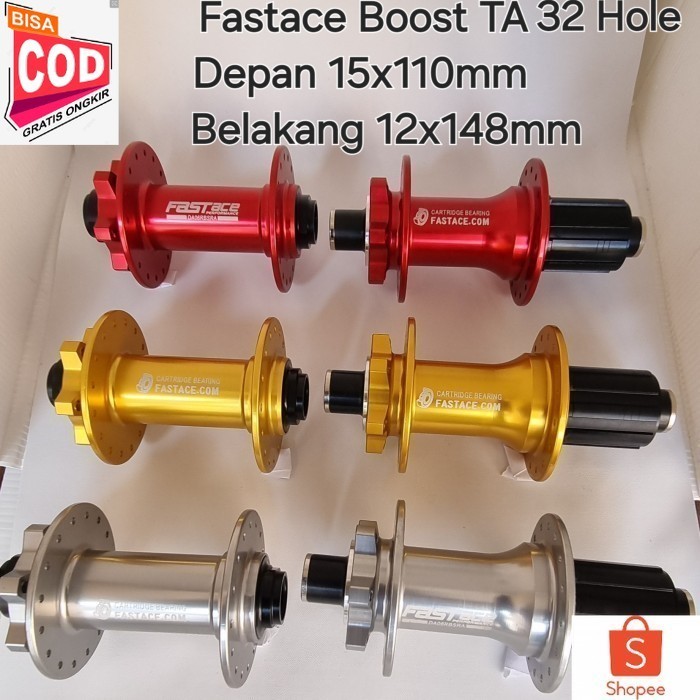 Hub Freehub Fastace Boost TA 32 Hole Thru Axle Hub Free Hub Sepeda Boost