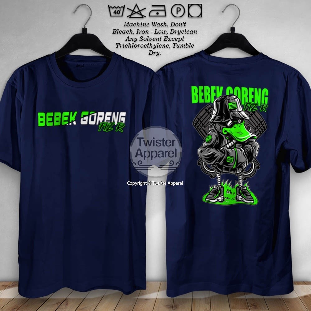 Kaos Motor FizR Bebek Goreng 2 Stroke Indonesia Baju Racing Otomotif Fiz R 2 Tak Cotton Combed 30s -
