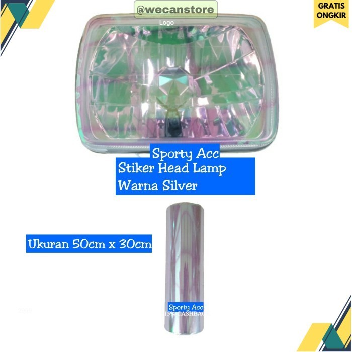 

Sticker Head Lamp Warna Silver